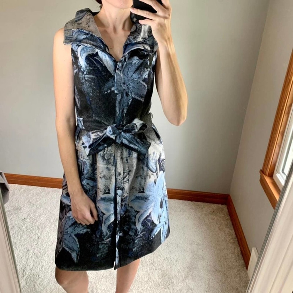 SAMUEL DONG BROCADE SLEEVELESS DRESS